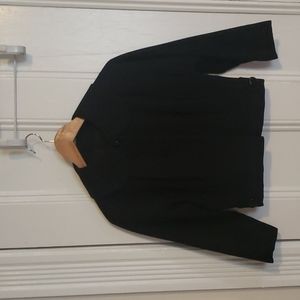 Vintage untagged black wool Peter Pan blazer